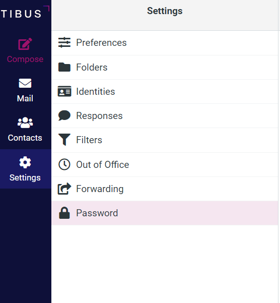 Change Password step 2