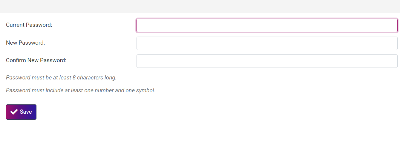 Change Password step 3